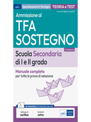 cover image of Ammissione TFA sostegno nella scuolaSecondaria di I e II grado